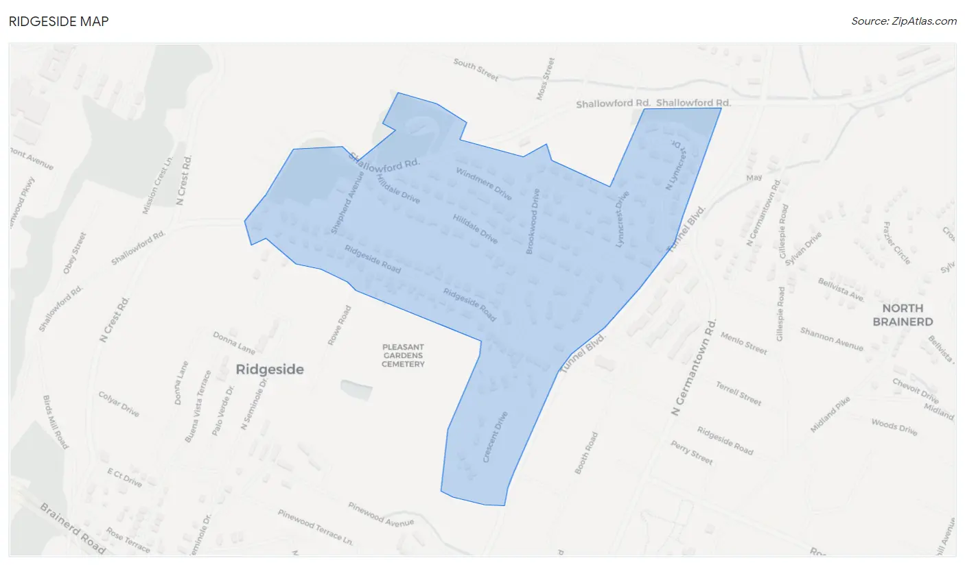 Ridgeside Map