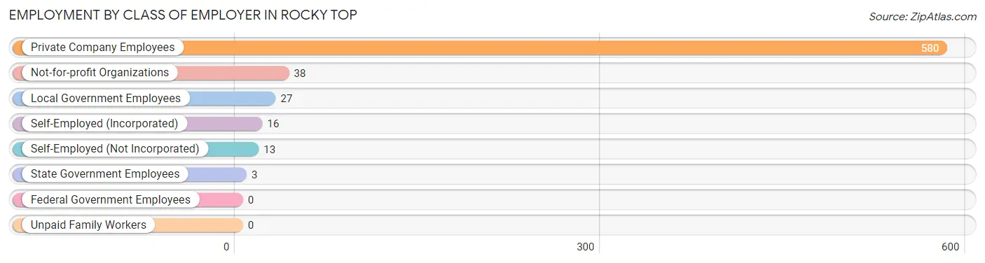 Employment by Class of Employer in Rocky Top