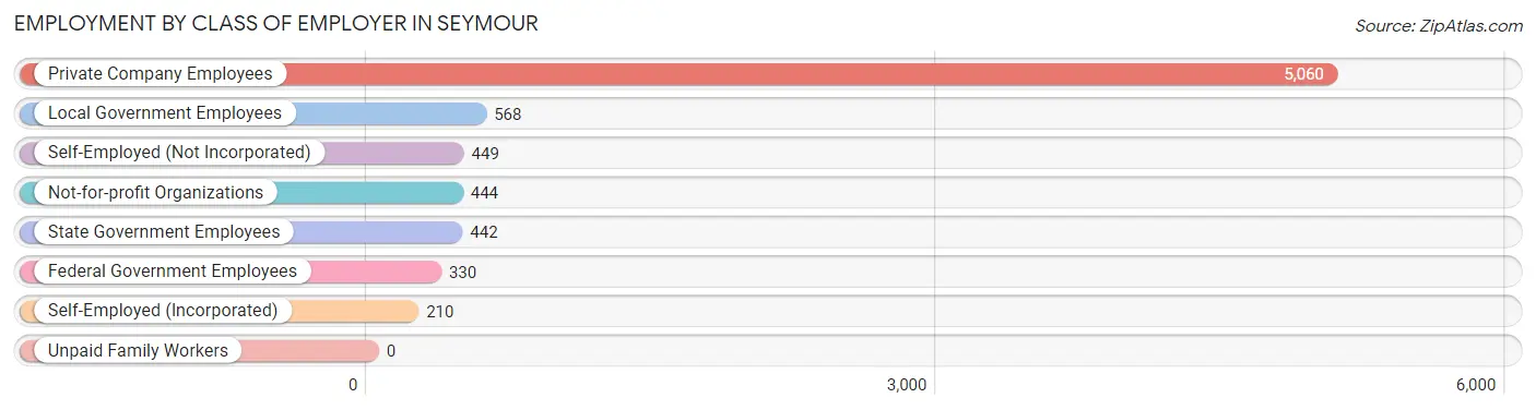 Employment by Class of Employer in Seymour