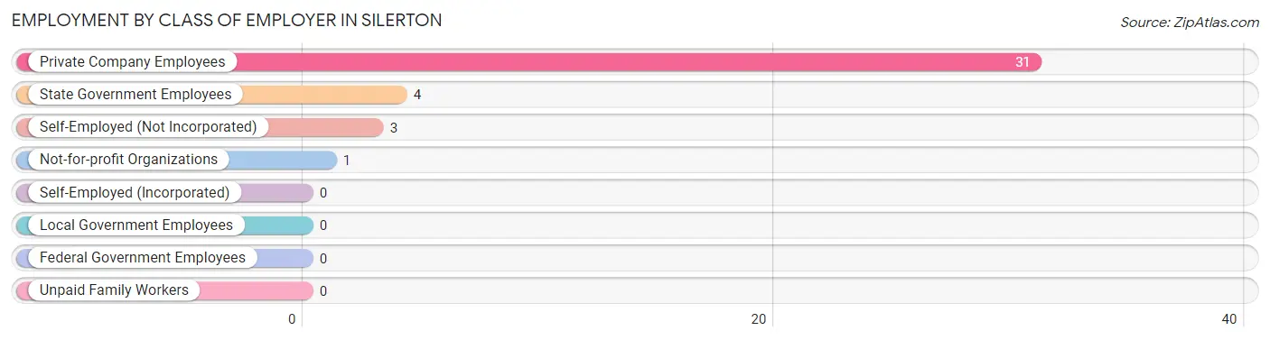 Employment by Class of Employer in Silerton