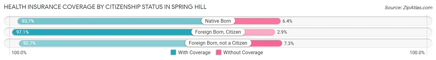 Health Insurance Coverage by Citizenship Status in Spring Hill