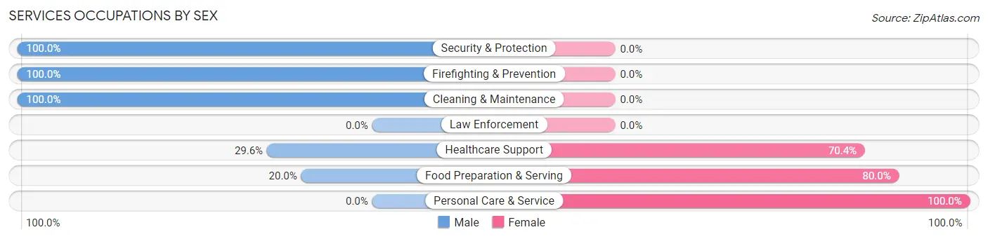 Services Occupations by Sex in Tazewell