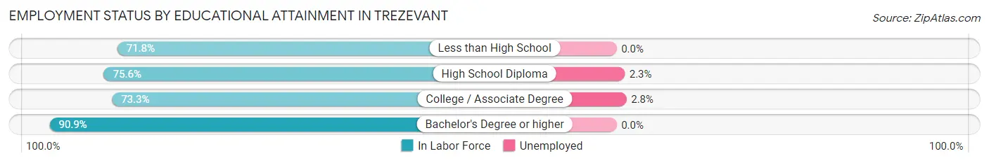 Employment Status by Educational Attainment in Trezevant