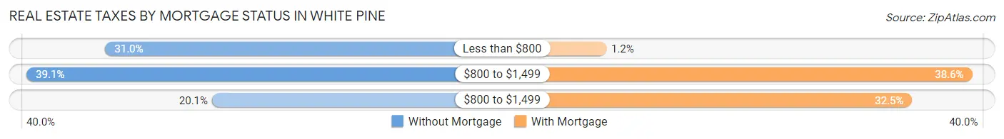 Real Estate Taxes by Mortgage Status in White Pine