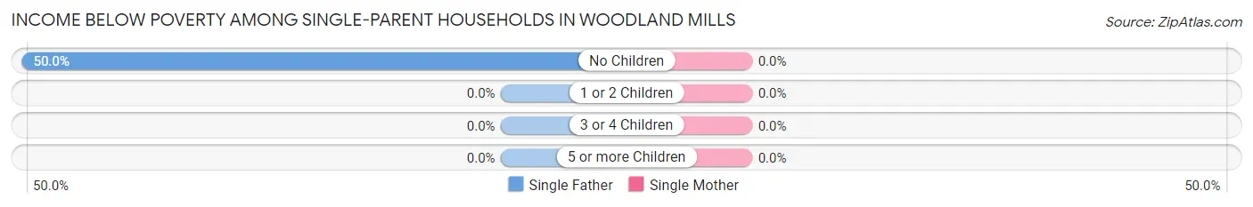 Income Below Poverty Among Single-Parent Households in Woodland Mills