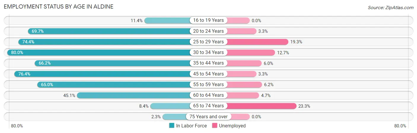 Employment Status by Age in Aldine