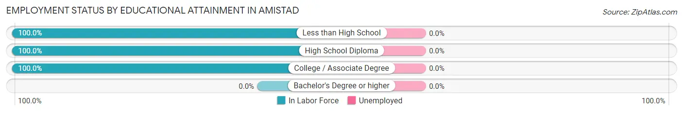 Employment Status by Educational Attainment in Amistad