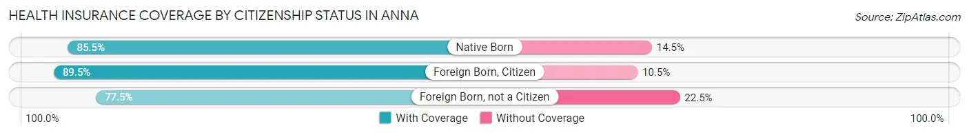 Health Insurance Coverage by Citizenship Status in Anna