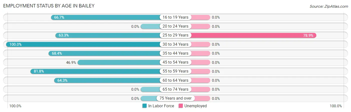 Employment Status by Age in Bailey