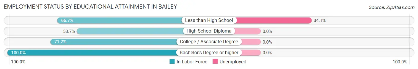 Employment Status by Educational Attainment in Bailey