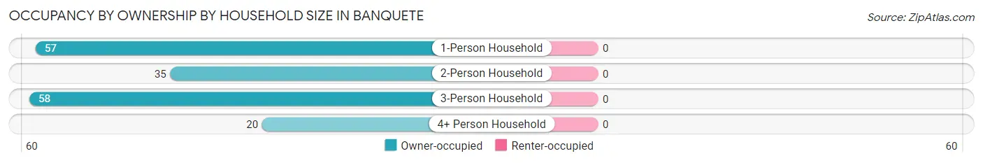 Occupancy by Ownership by Household Size in Banquete