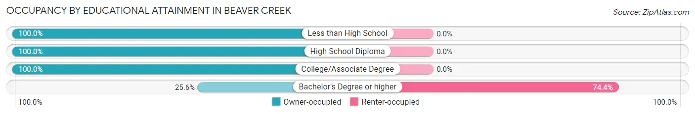 Occupancy by Educational Attainment in Beaver Creek
