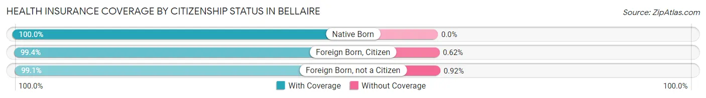Health Insurance Coverage by Citizenship Status in Bellaire