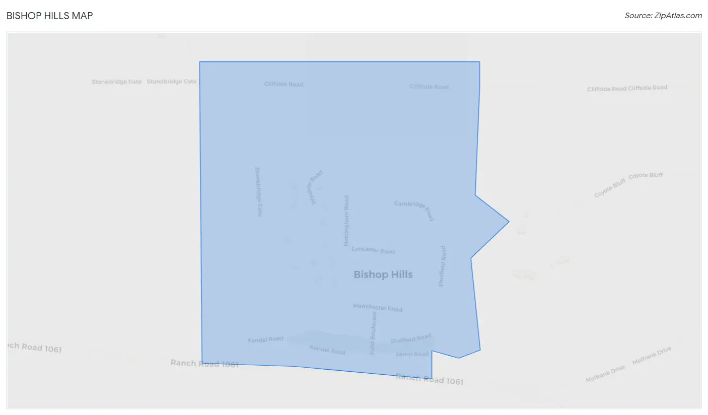 Bishop Hills Map