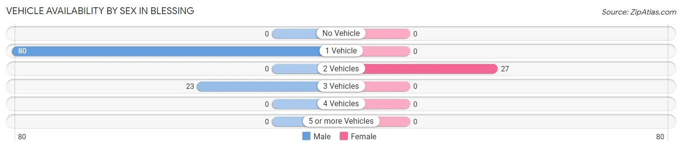 Vehicle Availability by Sex in Blessing