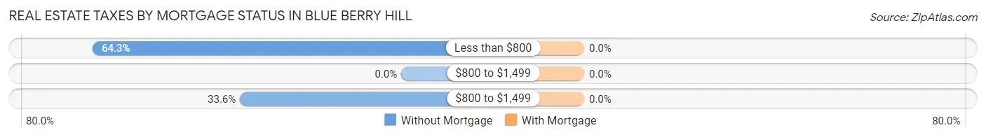 Real Estate Taxes by Mortgage Status in Blue Berry Hill