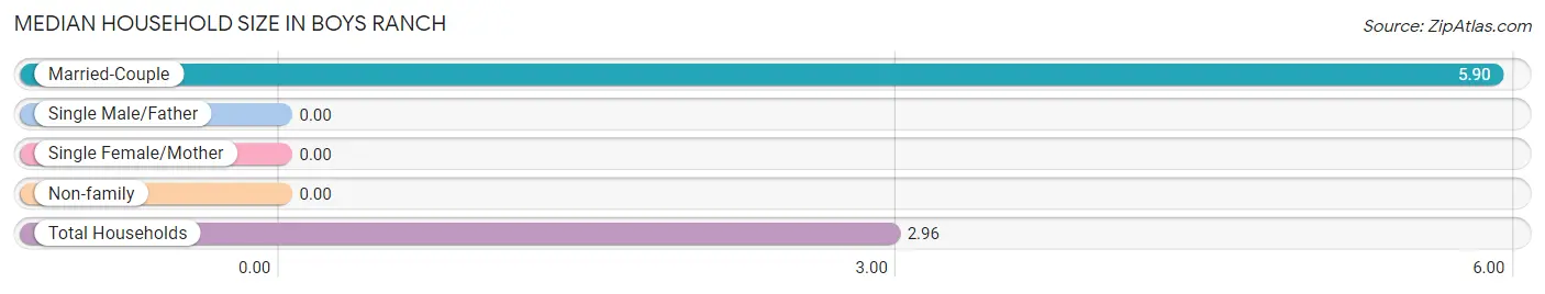 Median Household Size in Boys Ranch