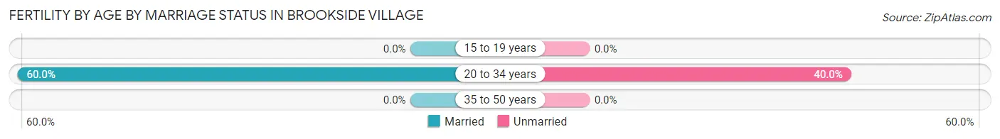 Female Fertility by Age by Marriage Status in Brookside Village