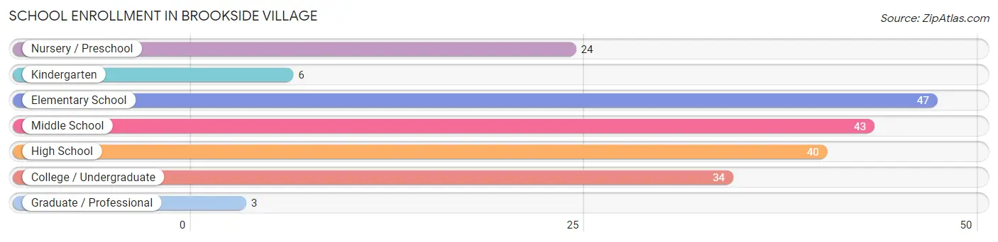 School Enrollment in Brookside Village