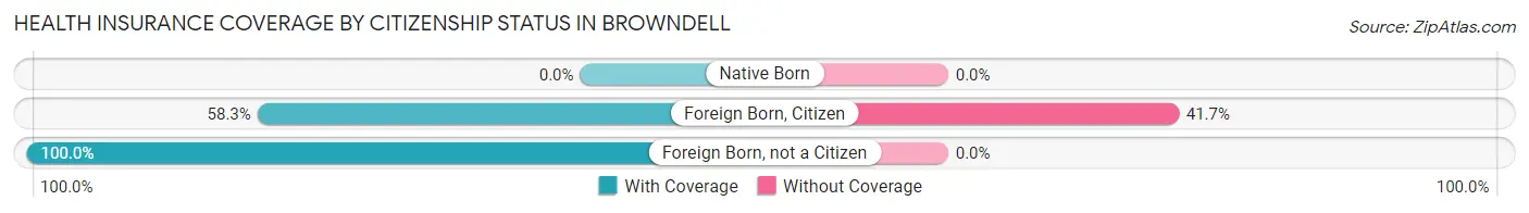 Health Insurance Coverage by Citizenship Status in Browndell