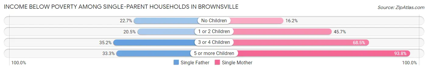 Income Below Poverty Among Single-Parent Households in Brownsville