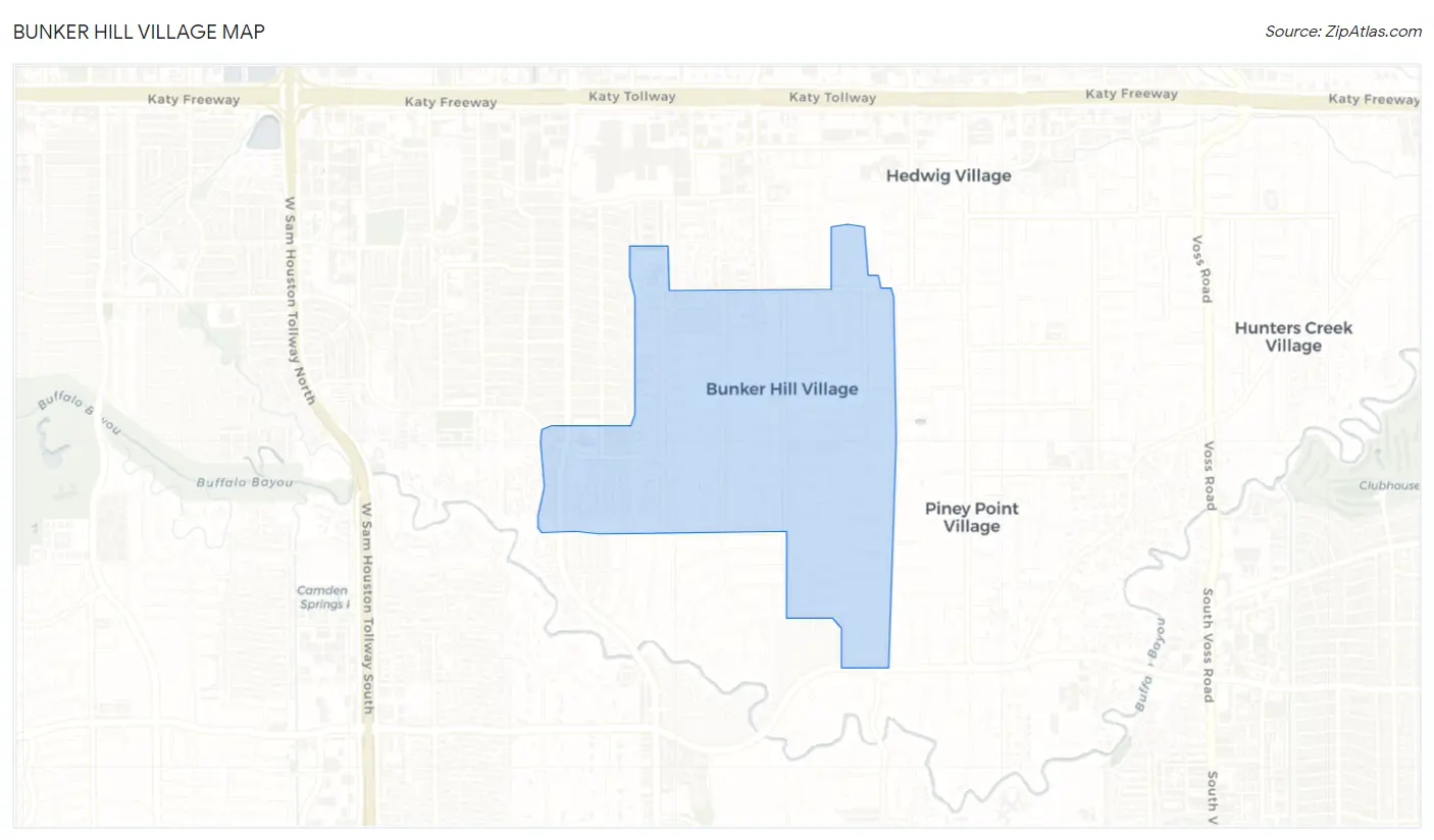 Bunker Hill Village Map