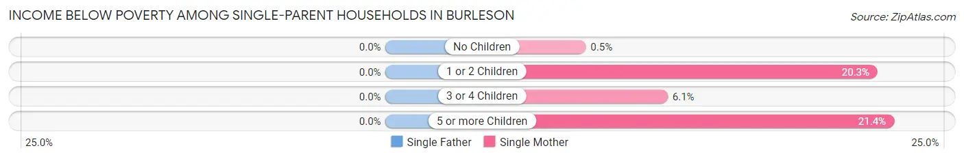 Income Below Poverty Among Single-Parent Households in Burleson