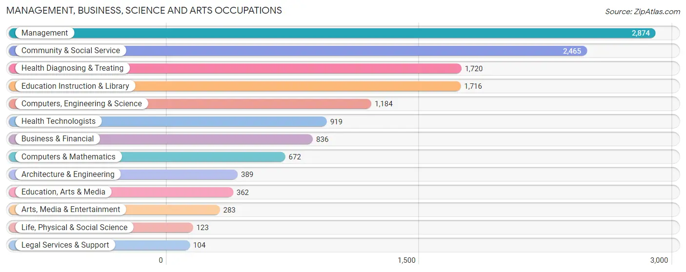 Management, Business, Science and Arts Occupations in Burleson