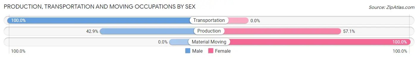 Production, Transportation and Moving Occupations by Sex in Byers