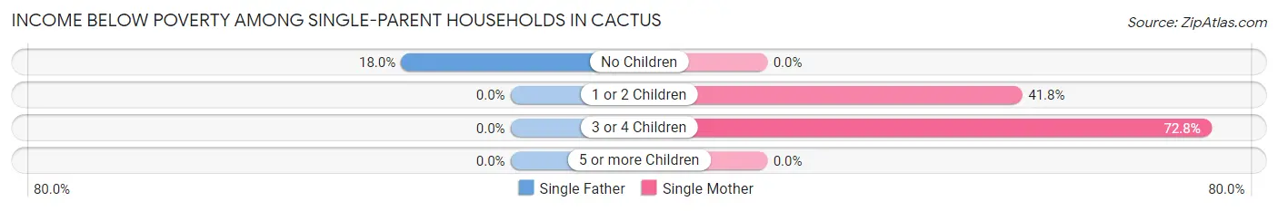 Income Below Poverty Among Single-Parent Households in Cactus