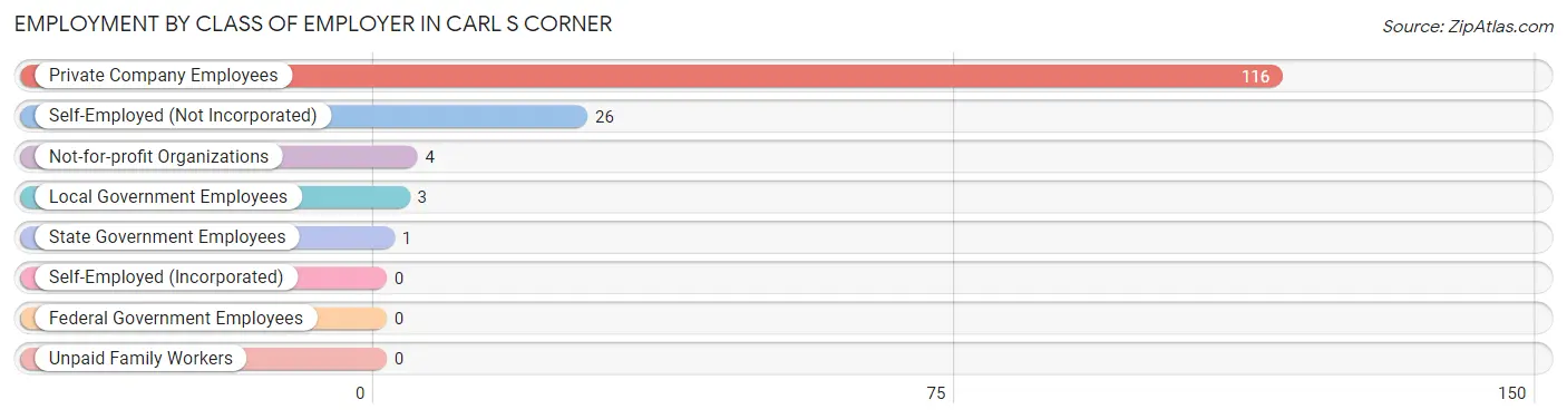 Employment by Class of Employer in Carl s Corner