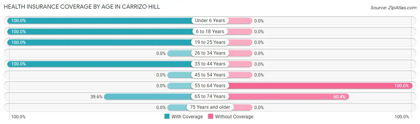 Health Insurance Coverage by Age in Carrizo Hill