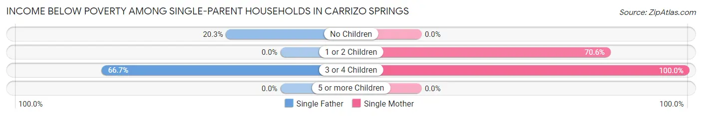 Income Below Poverty Among Single-Parent Households in Carrizo Springs