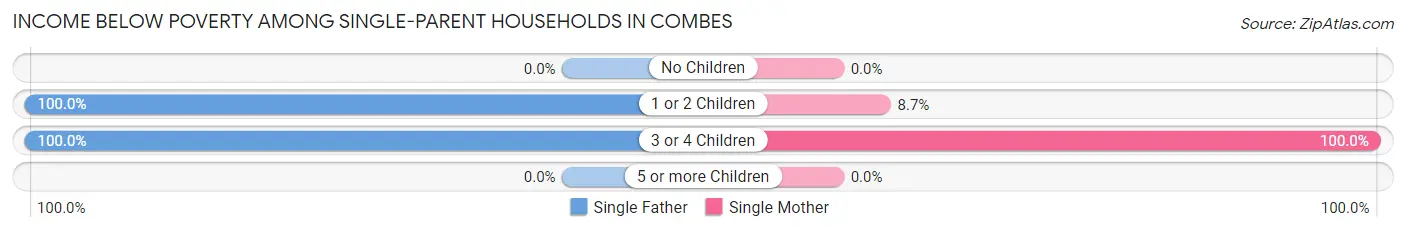 Income Below Poverty Among Single-Parent Households in Combes