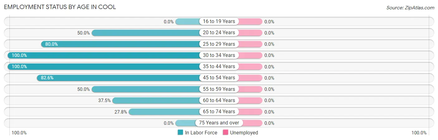 Employment Status by Age in Cool