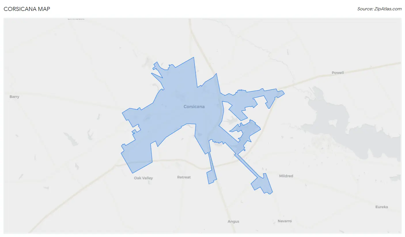 Corsicana Map