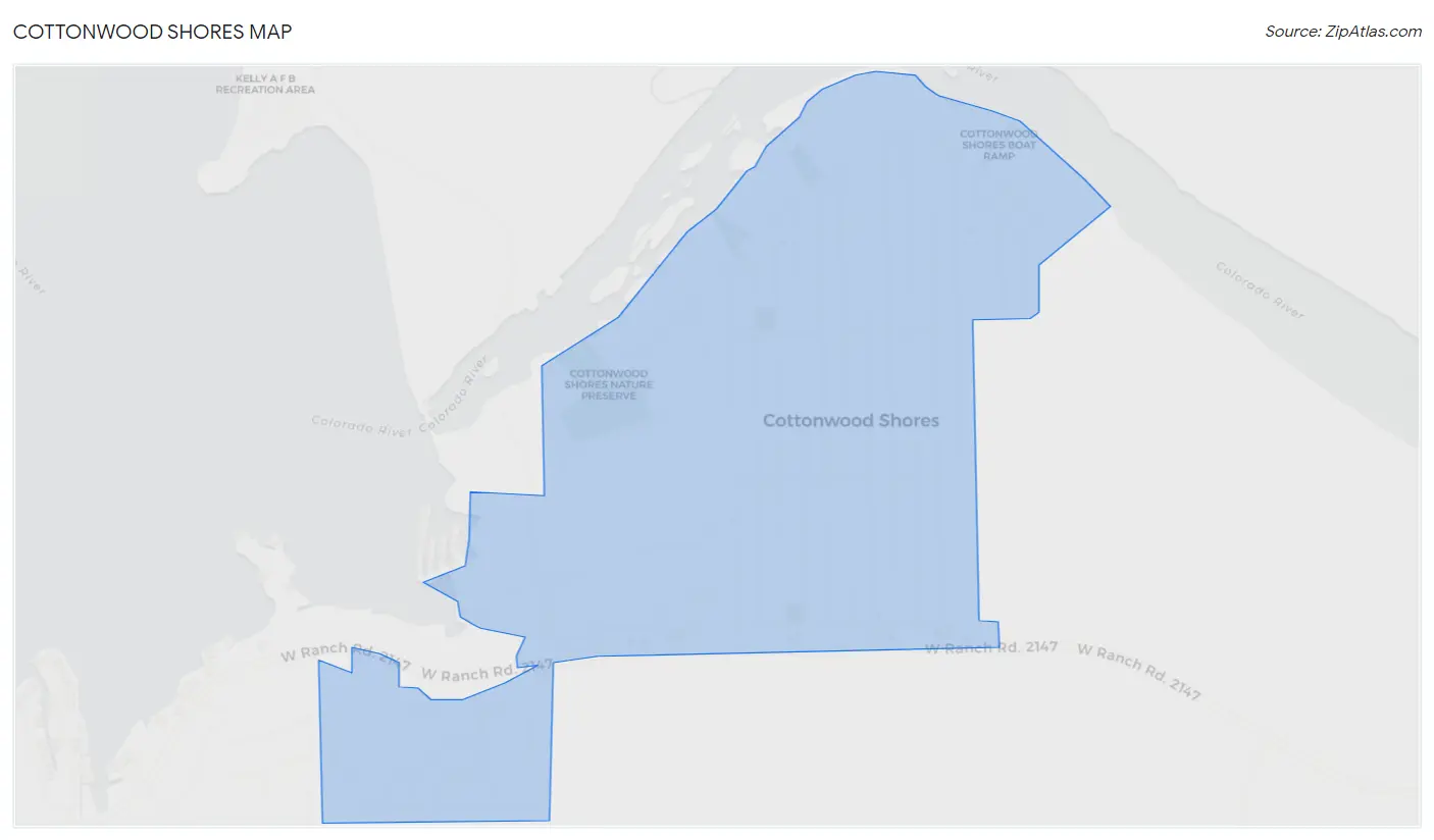 Cottonwood Shores Map