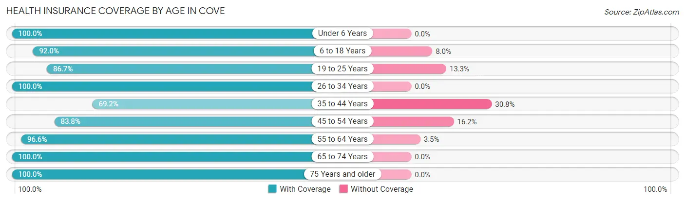 Health Insurance Coverage by Age in Cove