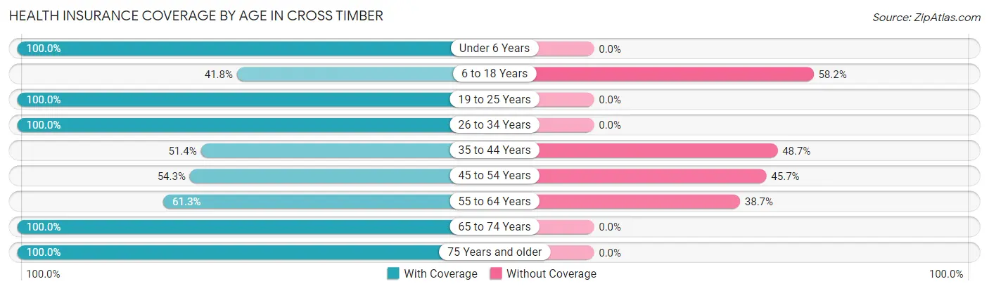 Health Insurance Coverage by Age in Cross Timber