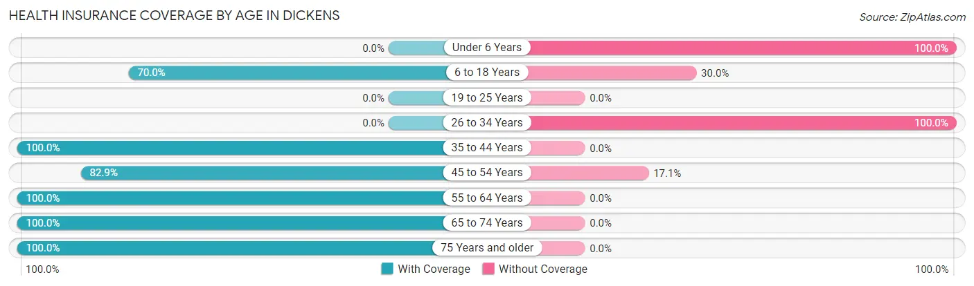 Health Insurance Coverage by Age in Dickens