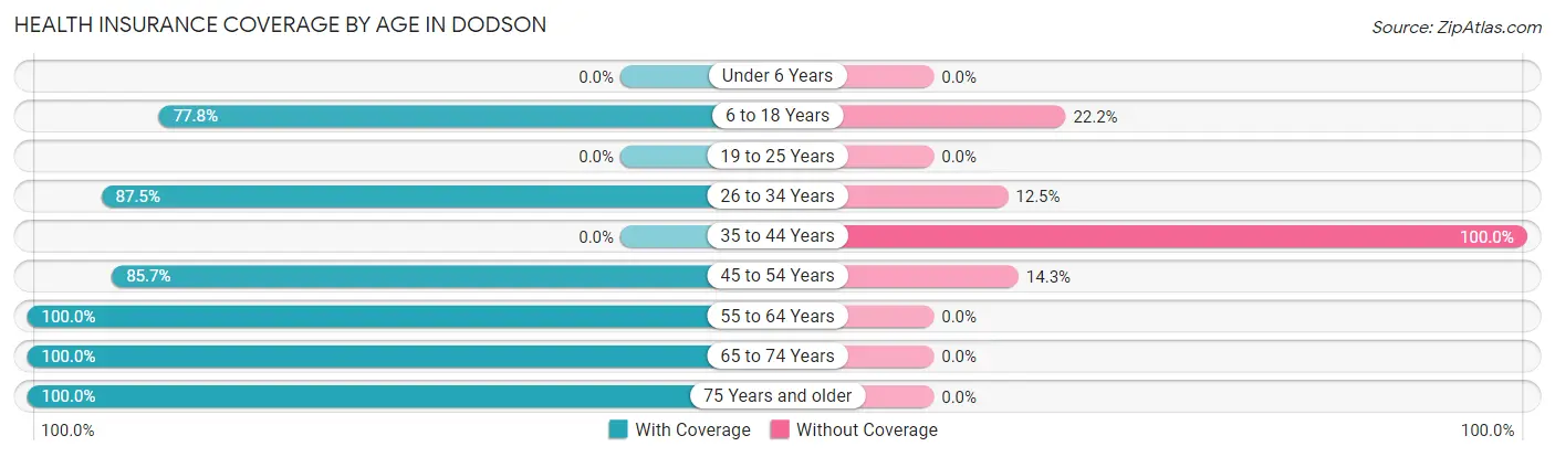 Health Insurance Coverage by Age in Dodson