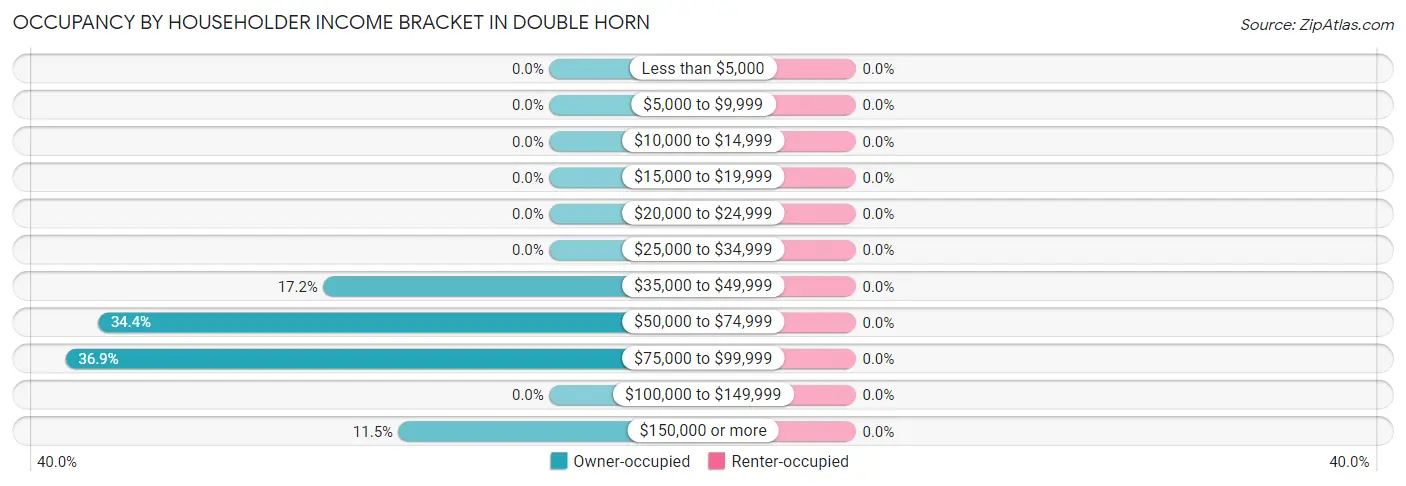 Occupancy by Householder Income Bracket in Double Horn