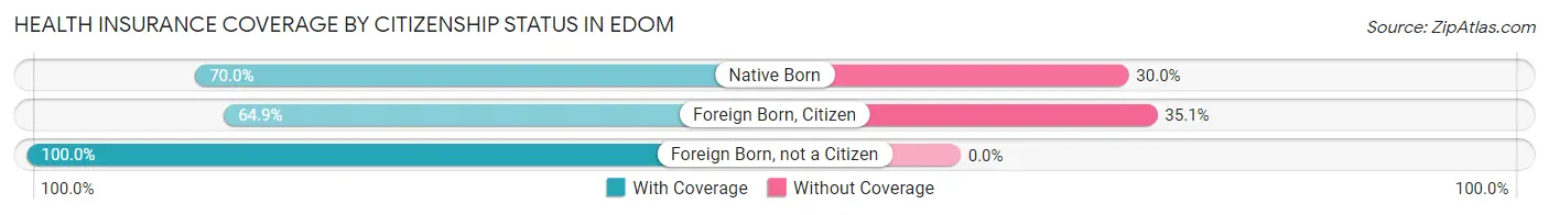 Health Insurance Coverage by Citizenship Status in Edom