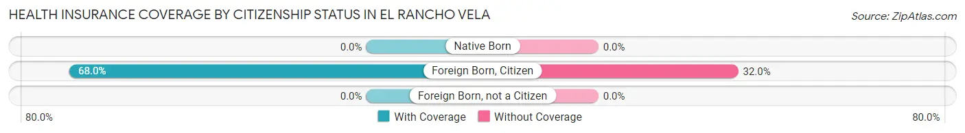 Health Insurance Coverage by Citizenship Status in El Rancho Vela