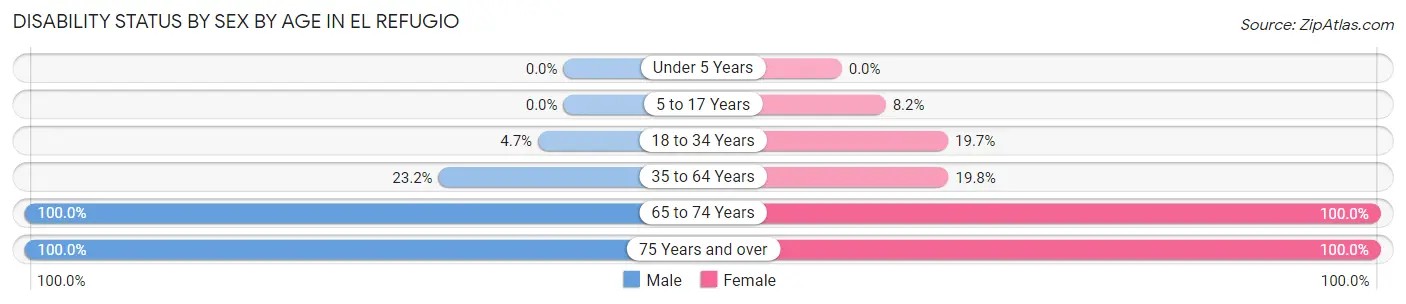 Disability Status by Sex by Age in El Refugio