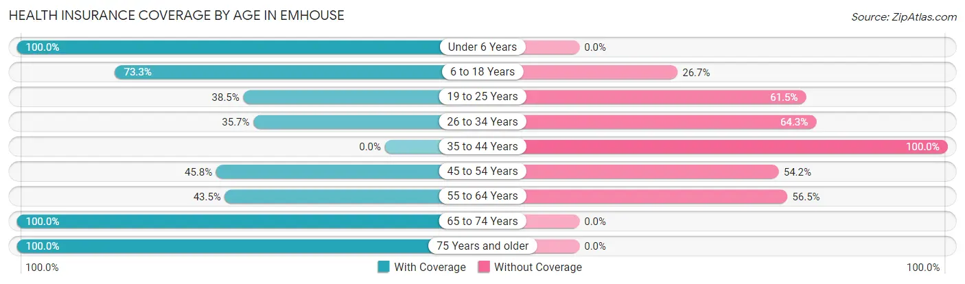 Health Insurance Coverage by Age in Emhouse