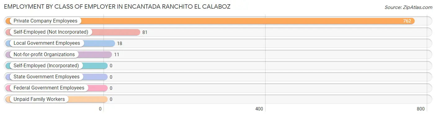 Employment by Class of Employer in Encantada Ranchito El Calaboz