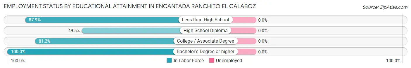 Employment Status by Educational Attainment in Encantada Ranchito El Calaboz