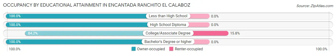 Occupancy by Educational Attainment in Encantada Ranchito El Calaboz