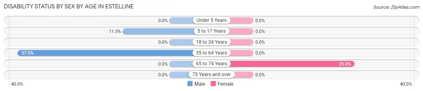 Disability Status by Sex by Age in Estelline